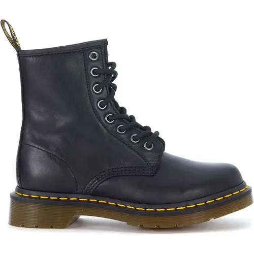 Anfibio Lederstiefel mit Profilsohle , Damen, Größe: 40 EU - Dr. Martens - Modalova