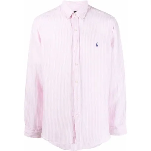 Striped linen shirt , male, Sizes: M, XL, L - Ralph Lauren - Modalova