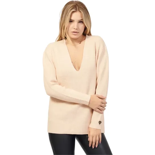 V-Neck Sweater , female, Sizes: M - Giulia N Couture - Modalova