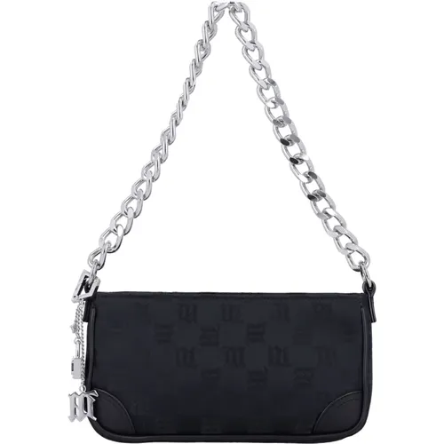 Schwarze Monogramm Kette Babe Schultertasche - MISBHV - Modalova