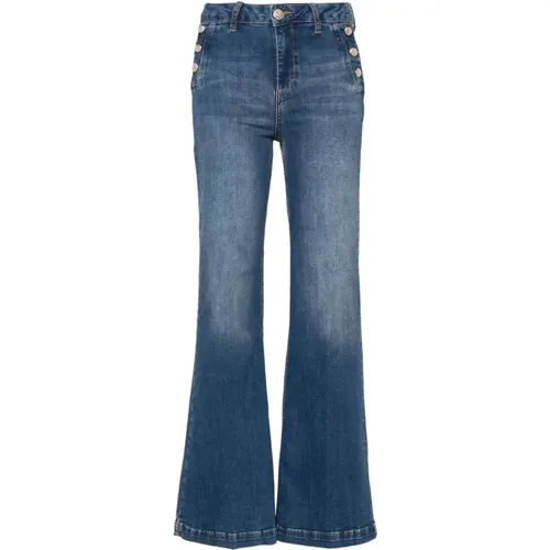 Denim Stonewashed Flared Jeans , female, Sizes: W30 - Liu Jo - Modalova