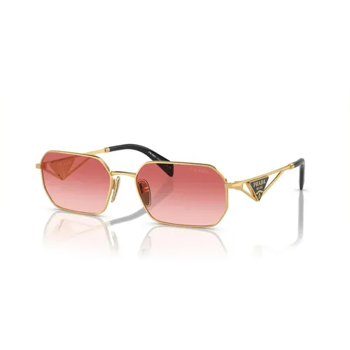 Gold/Pink Red Shaded Sunglasses,Pale Gold/Blue Silver Sonnenbrille - Prada - Modalova