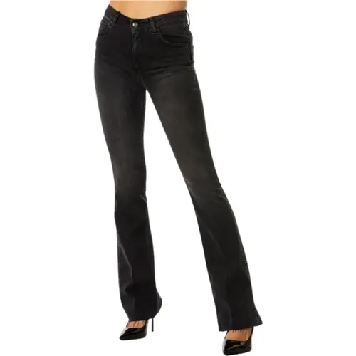 Antracite Fransige High Waist Jeans , Damen, Größe: W29 L33 - Jijil - Modalova