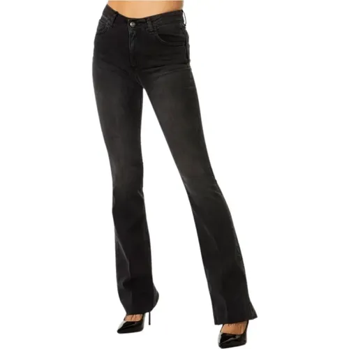 Antracite Fransige High Waist Jeans , Damen, Größe: W30 L33 - Jijil - Modalova