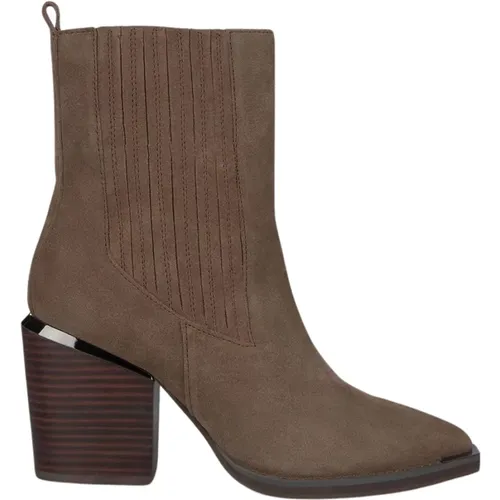 Pointed Toe Leather Ankle Boots , female, Sizes: 8 UK, 6 UK - Alma en Pena - Modalova