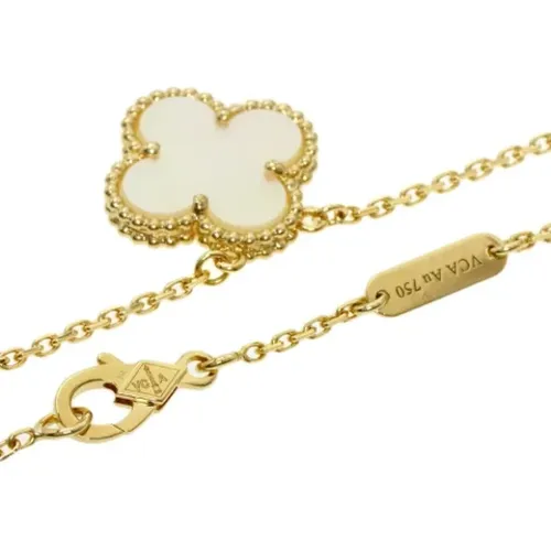 K Gold Alhambra Necklace for Women , female, Sizes: ONE SIZE - Van Cleef & Arpels Pre-owned - Modalova