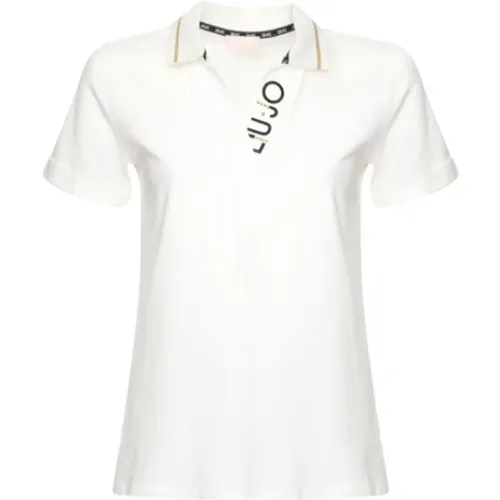Klassisches Polo Shirt , Damen, Größe: M - Liu Jo - Modalova