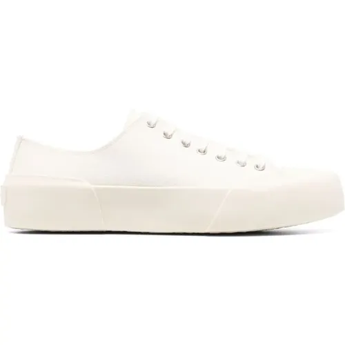 Weiße Schnürbare Low-Top Sneakers , Herren, Größe: 42 EU - Jil Sander - Modalova