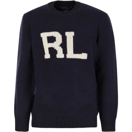 RL Woll-Einlegesweater , Herren, Größe: M - Ralph Lauren - Modalova