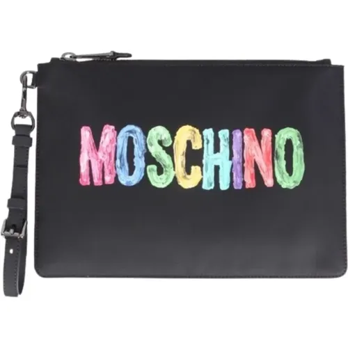 Logo Pochette Bag , male, Sizes: ONE SIZE - Moschino - Modalova