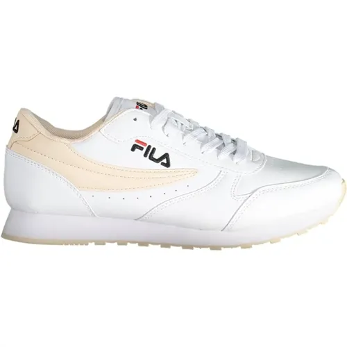 Sportliche Schnürschuhe Weiß Kontrastdetails , Damen, Größe: 36 EU - Fila - Modalova