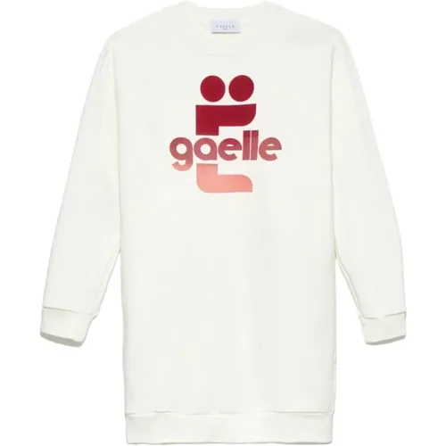 Klassisches Baumwollkleid mit Logo-Grafik - Gaëlle Paris - Modalova