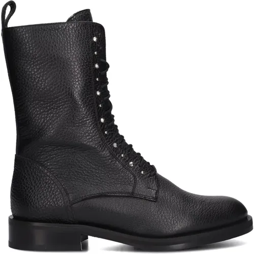 Schwarze Leder Stiefeletten , Damen, Größe: 39 EU - Stefano Lauran - Modalova