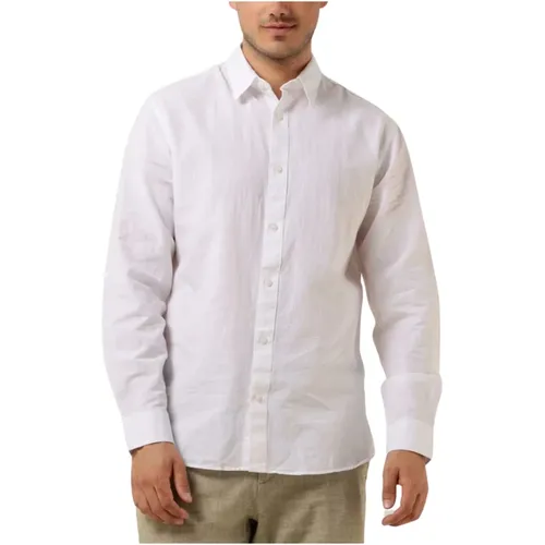 Klassische Leinenhemden Weiß , Herren, Größe: XL - Selected Homme - Modalova