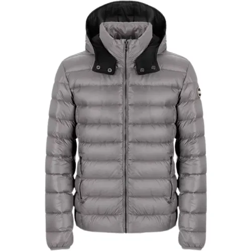 Grey Hooded Jacket with Natural Feather Padding , male, Sizes: 3XL - Colmar - Modalova