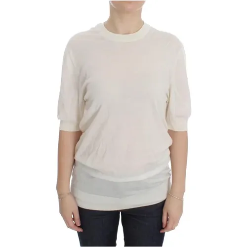 Short Sleeve Cashmere Sweater for Women , female, Sizes: XS - Dolce & Gabbana - Modalova