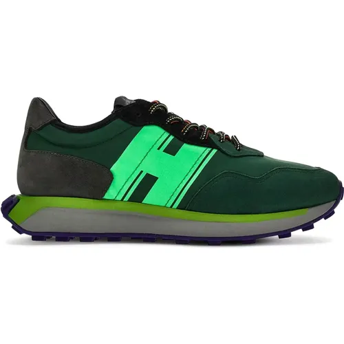 Suede Sneakers with Technical Fabric Inserts , male, Sizes: 5 1/2 UK, 6 1/2 UK - Hogan - Modalova