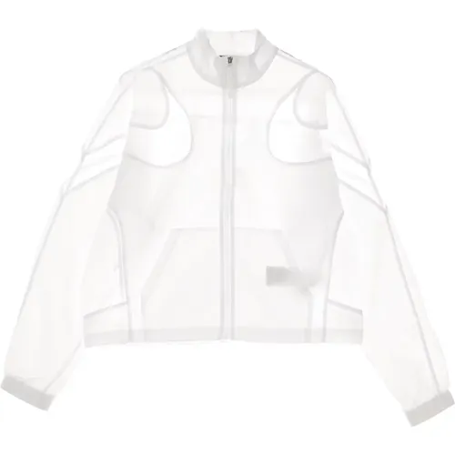 Streetwear Jacke in Weiß/Weiß/Schwarz , Damen, Größe: S - Nike - Modalova