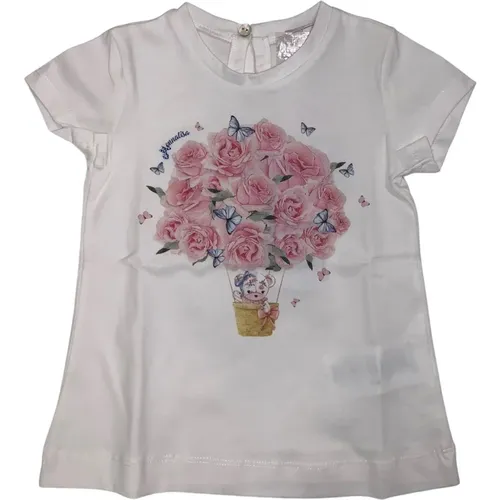 Rosenstrauß T-Shirt für Neugeborene - Monnalisa - Modalova