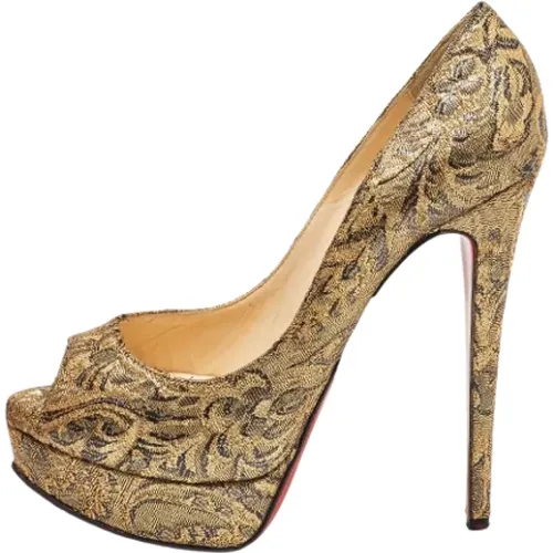 Pre-owned Fabric heels , female, Sizes: 5 1/2 UK - Christian Louboutin Pre-owned - Modalova