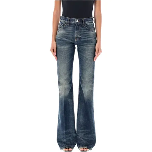 Vintage Flora Jeans , female, Sizes: W25, W27, W28 - Haikure - Modalova