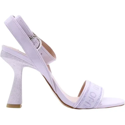 High Heel Sandalen mit Jacquard-Logo , Damen, Größe: 38 EU - Liu Jo - Modalova