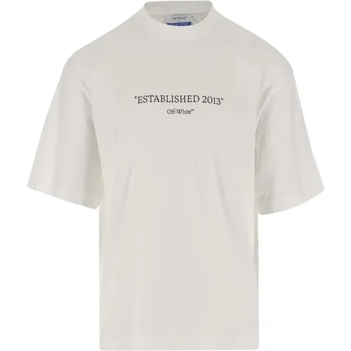 Off , Omaa120C99Jer009 0110 10000008 - Stylisches Jersey-Shirt , Herren, Größe: L - Off White - Modalova