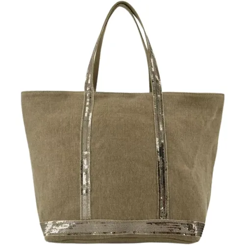 Khaki Shopper Bag with Leather Lining , female, Sizes: ONE SIZE - Vanessa Bruno - Modalova