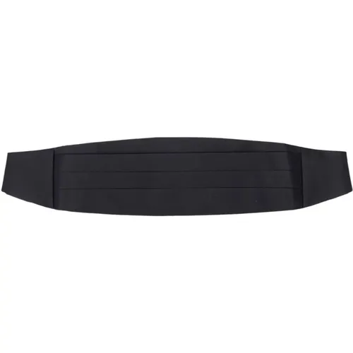 Navy Elastic Belt with Clip , male, Sizes: ONE SIZE - Tagliatore - Modalova