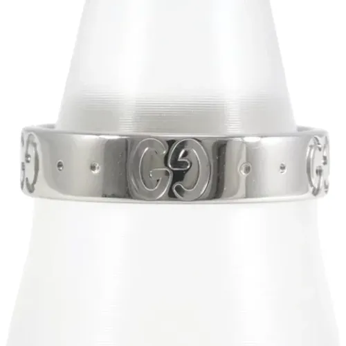 Pre-owned White Gold rings , unisex, Sizes: ONE SIZE - Gucci Vintage - Modalova