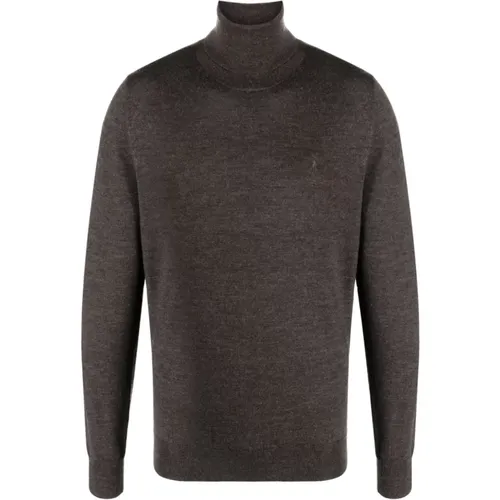 Brauner Heather Pullover Sweater , Herren, Größe: M - Ralph Lauren - Modalova