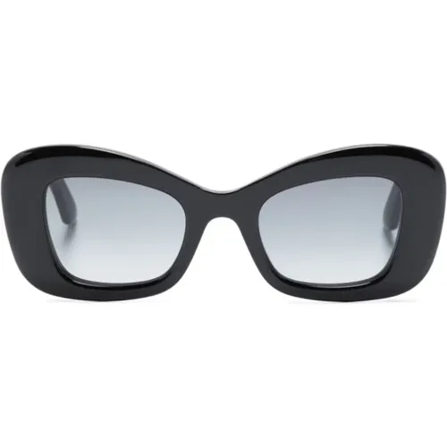 Cat-Eye Sunglasses with Grey Lenses , female, Sizes: ONE SIZE - alexander mcqueen - Modalova