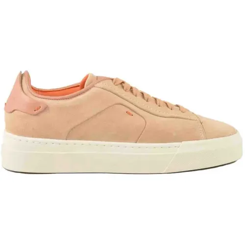 Leder-Sneakers mit Gummisohle , Damen, Größe: 38 EU - Santoni - Modalova