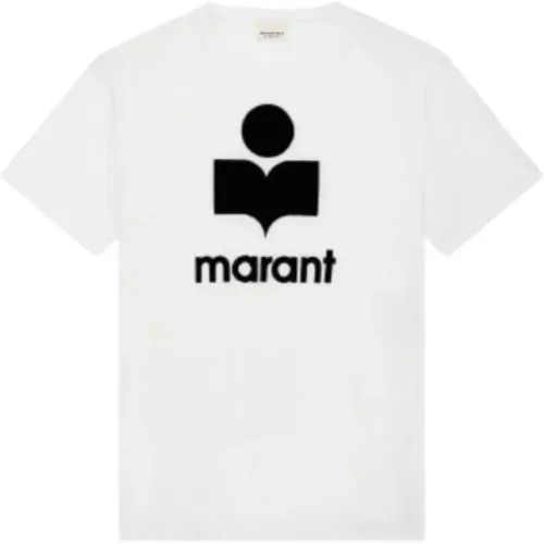 Iconic Logo Leinen T-Shirt - Isabel marant - Modalova