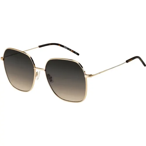 Goldene Metallsonnenbrille für Frauen , Damen, Größe: ONE Size - Hugo Boss - Modalova