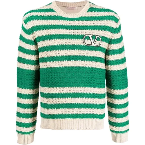 Vlogo Stripe Sweater , male, Sizes: L - Valentino - Modalova