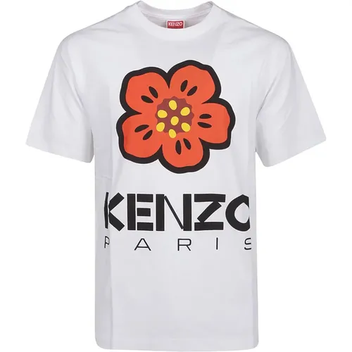 Blumiges Klassik T-Shirt , Herren, Größe: L - Kenzo - Modalova