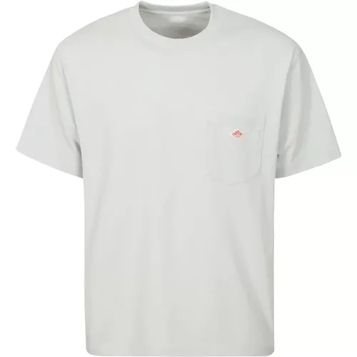 Cotton Pocket T-shirt Short Sleeves , male, Sizes: XL, M, S - Danton - Modalova