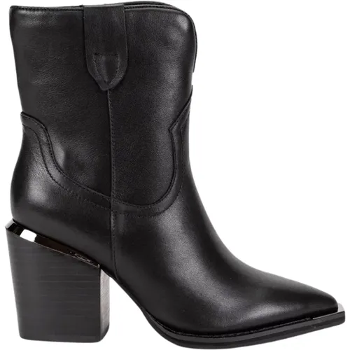 Pointed Toe Leather Ankle Boots , female, Sizes: 5 UK, 4 UK, 7 UK, 8 UK, 6 UK - Alma en Pena - Modalova