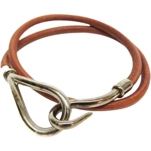 Pre-owned Leather bracelets , female, Sizes: ONE SIZE - Hermès Vintage - Modalova