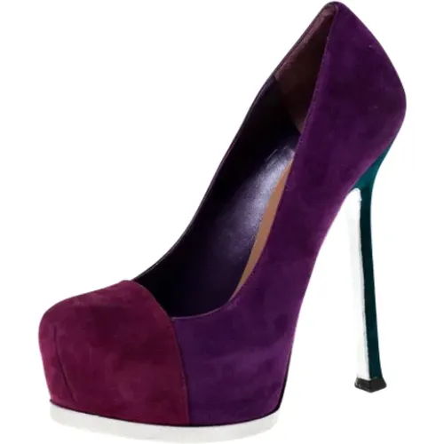 Pre-owned Suede heels , female, Sizes: 2 1/2 UK - Yves Saint Laurent Vintage - Modalova
