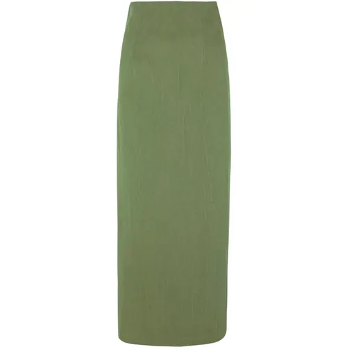 Jean, long linen and cotton skirt , female, Sizes: M, L, XL, XS - Cortana - Modalova