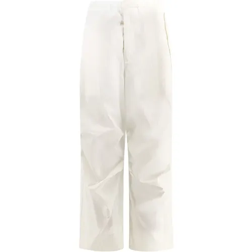 Cotton Trousers with Button Closure , male, Sizes: S - Jil Sander - Modalova