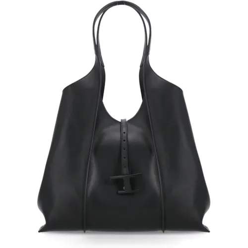 Leather Shoulder Bag with Pochette , female, Sizes: ONE SIZE - TOD'S - Modalova