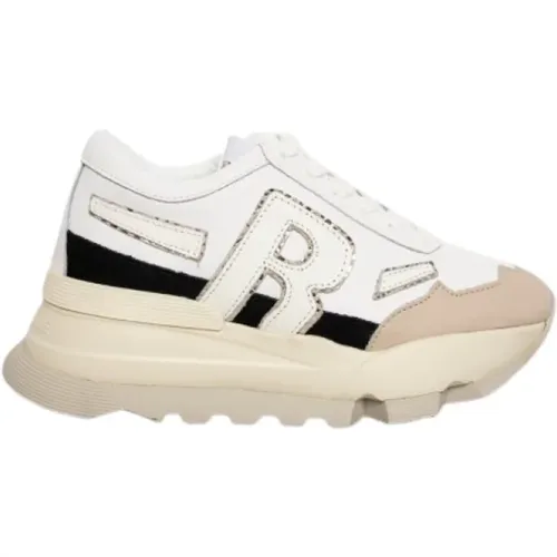 Schlangen Soft Box Sneakers Weiß Silber , Damen, Größe: 40 EU - Rucoline - Modalova