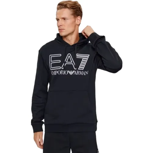 Herren Schwarzer EA7 Armani Sweatshirt , Herren, Größe: XL - Emporio Armani EA7 - Modalova