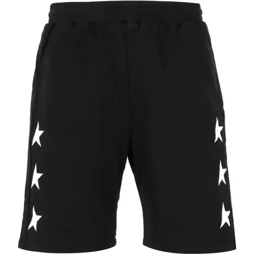 Cotton Shorts with White Stars , male, Sizes: L - Golden Goose - Modalova