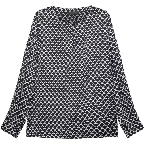 Viscose Blouse and Shirt , female, Sizes: L, XL, 2XL - Elena Mirò - Modalova