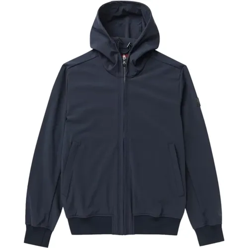 Navyblaue Softshell-Kapuzenjacke - MCS - Modalova