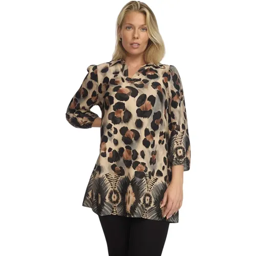 Leopardenmuster Tunika Top 2-Biz - 2-Biz - Modalova